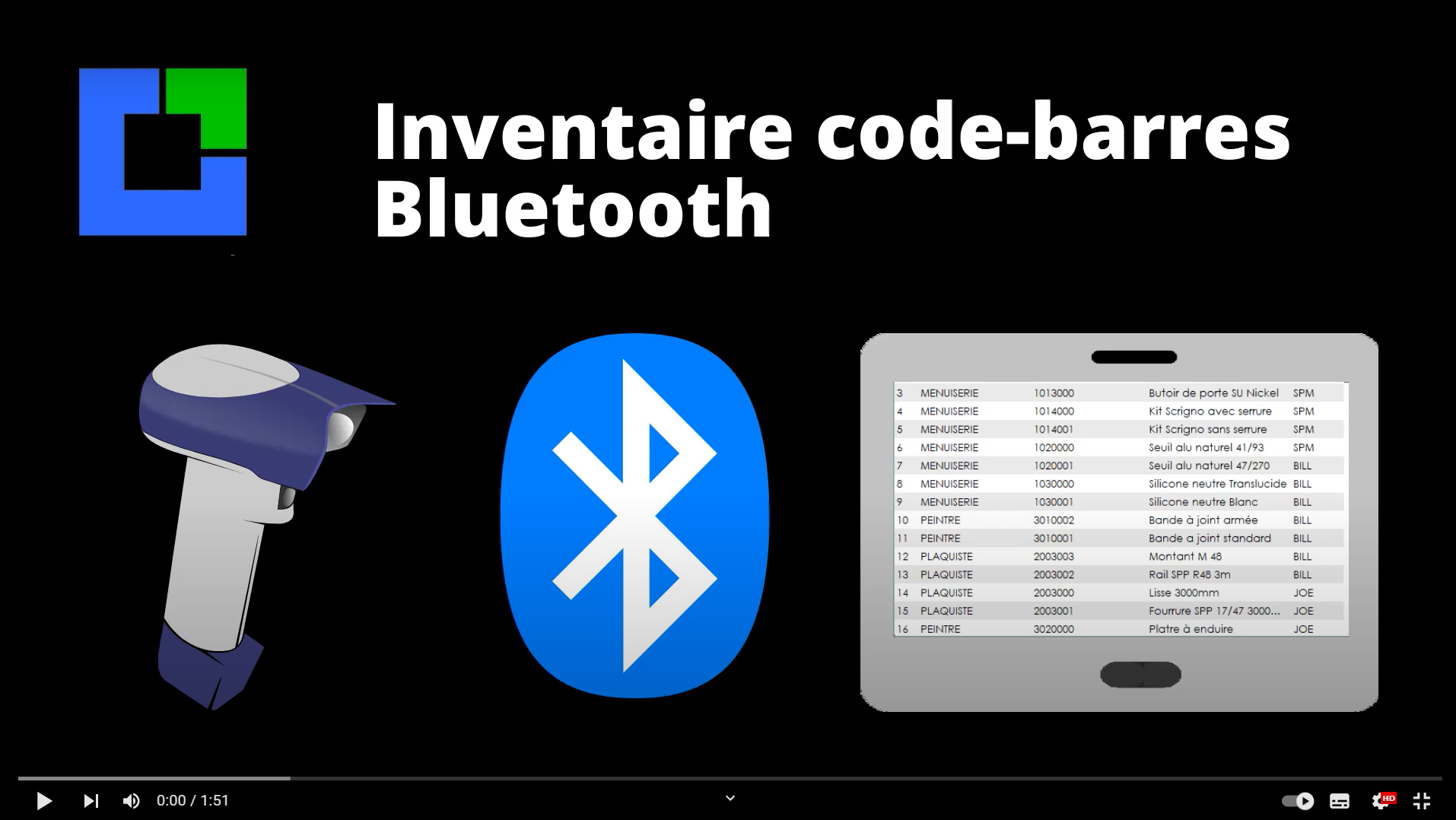 Inventaire Nomade Code-barres Bluetooth